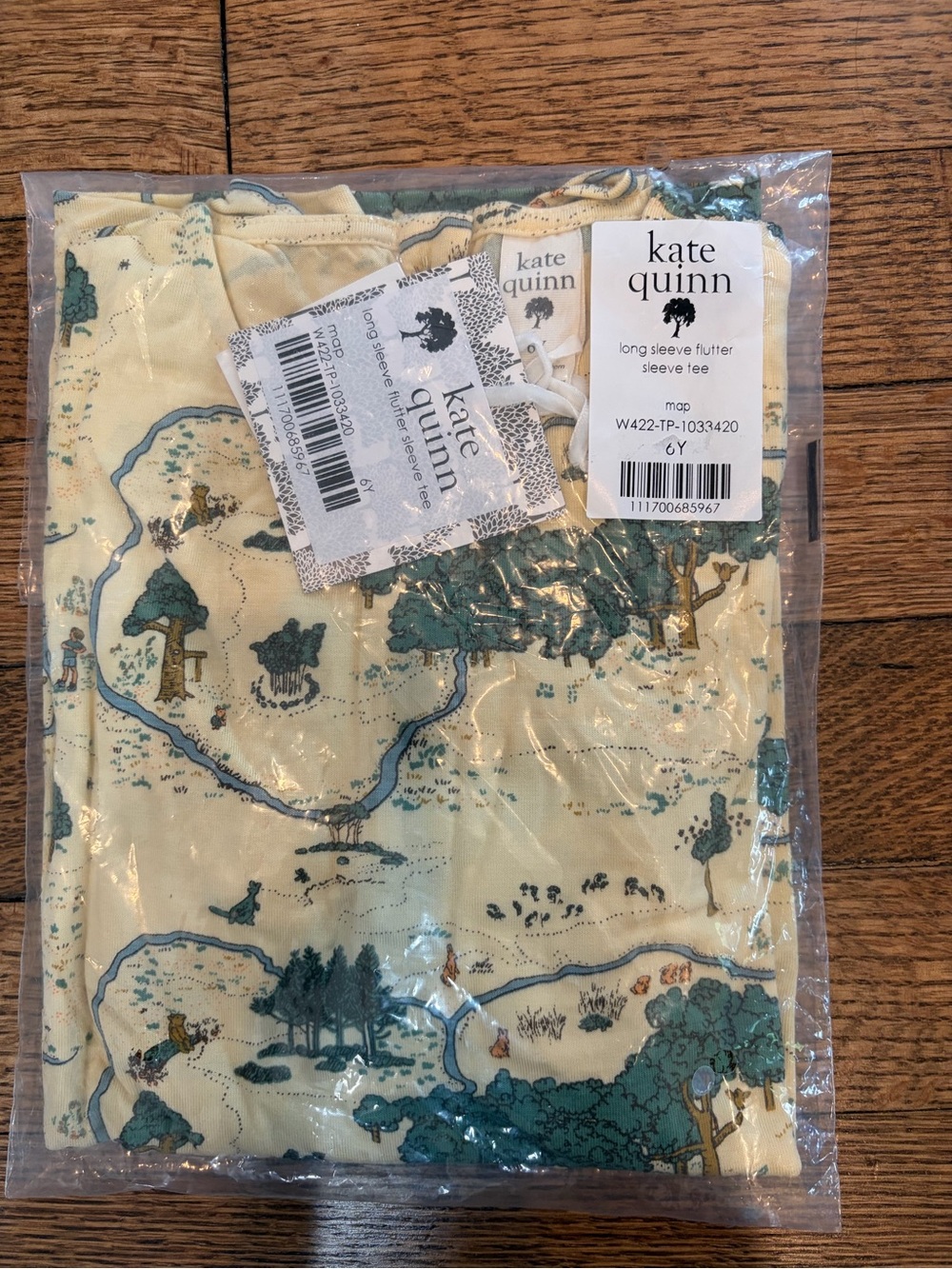 Kate Quinn Pooh bamboo top 6Y
